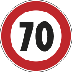 [FLH26005070] FLH26005070 - Cartello HI NF 50 LIMITE VELOCITA' KM 70
