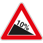 [FLR161015] FLR161015 - Cartello  NF 15 DISCESA pericolo:___%