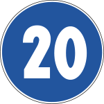 [FLR26008520] FLR26008520 - Cartello  NF 85 LIMITE MINIMO VELOCITA' KM 20