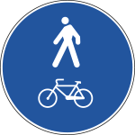 [FLR260092B] FLR260092B - Cartello NF 92b PERCORSO PEDONALE CICLABILE