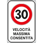 [FLR5601/30Y] FLR5601/30Y - Cartello VELOCITA' MASSIMA  30 KM/H