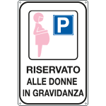 [FLR5685Y] FLR5685Y - cartello lamiera scatolato rifr. "Parcheggio riservato alle donne ..."