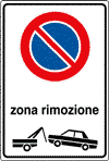 [FLR790434] FLR790434 - Cartello divieto SOSTA ZONA RIMOZIONE