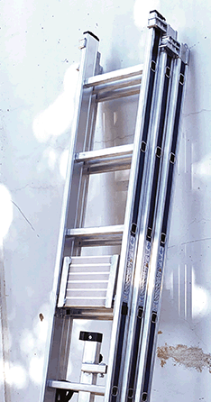 [HSS250G] HSS250G - Scala alluminio componibile cm. 257 con pianetto