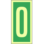 [L9700P] L9700P - Cartello fotoluminescente Numero 0