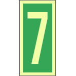 [L9707P] L9707P - Cartello fotoluminescente Numero 7