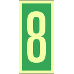 [L9708P] L9708P - Cartello fotoluminescente Numero 8