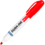 [MAK965R] MAK965R - pennarello industriale DURA INK punta a scalpello colore ROSSO