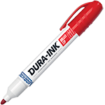 [MAK966R] MAK966R - pennarello industriale DURA INK punta tonda mm 4 colore ROSSO
