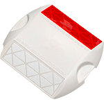 [MAR290BR] MAR290BR - Occhio di gatto retroriflettente bianco/rosso senza ades. bicomponente