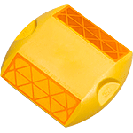 [MAR292GG] MAR292GG - Occhio di gatto retroriflettente giallo/giallo senza ades. bicomponent