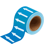[NBTF100BW] NBTF100BW - frecce adesive in rotolo per tubazioni BLU/BIANCO h.mm 100