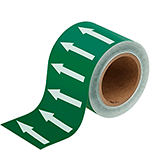 [NBTF100GW] NBTF100GW - frecce adesive in rotolo per tubazioni VERDE/BIANCO h.mm 100