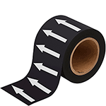 [NBTF100NW] NBTF100NW - frecce adesive in rotolo per tubazioni NERO/BIANCO h.mm 100
