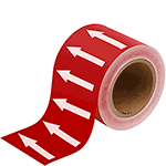 [NBTF100RW] NBTF100RW - frecce adesive in rotolo per tubazioni ROSSO/BIANCO h.mm 100