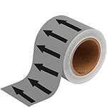 [NBTF100SN] NBTF100SN - frecce adesive in rotolo per tubazioni GRIGIO/NERO h.mm 100