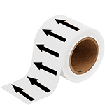 [NBTF100WN] NBTF100WN - frecce adesive in rotolo per tubazioni BIANCO/NERO h.mm 100