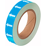 [NBTF25BW] NBTF25BW - frecce adesive in rotolo per tubazioni BLU/BIANCO h.mm 25