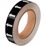 [NBTF25NW] NBTF25NW - frecce adesive in rotolo per tubazioni NERO/BIANCO h.mm 25