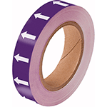 [NBTF25VW] NBTF25VW - frecce adesive in rotolo per tubazioni VIOLA/BIANCO h.mm 25