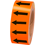 [NBTF50AN] NBTF50AN - frecce adesive in rotolo per tubazioni ARANCIO/NERO h.mm 50