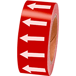 [NBTF50RW] NBTF50RW - frecce adesive in rotolo per tubazioni ROSSO/BIANCO h.mm 50
