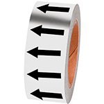 [NBTF50WN] NBTF50WN - frecce adesive in rotolo per tubazioni BIANCO/NERO h.mm 50