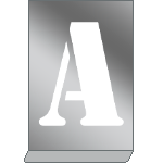 [NC701A] NC701A - kit stencil in alluminio con lettere dalla A alla M