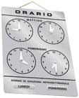 [OR1218] OR1218 - Cartello con orari e chiusura personalizzabili