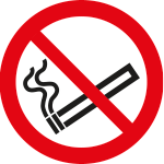 [PP1301] PP1301 - segnale adesivo circolare per pavimenti simbolo vietato fumare