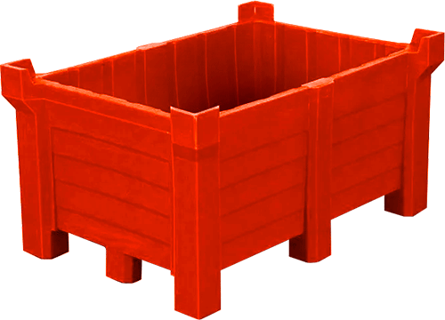 [PS5805R] PS5805R - vasca raccolta polietilene impilabile colore ROSSO