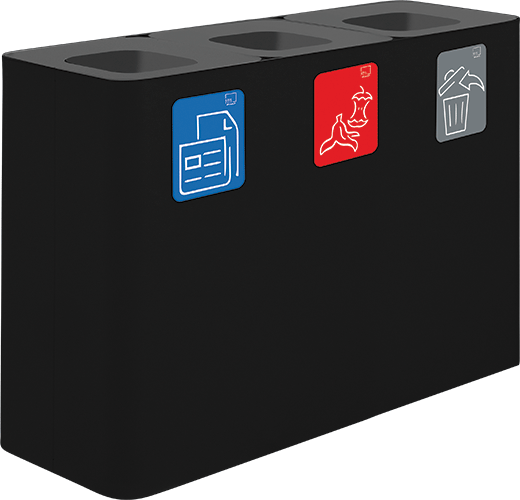 [PSR300FN] PSR300FN - Stazione 300lt nera   con kit 5 pittogrammi magnetici