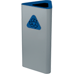 [PSR635B] PSR635B - gettacarta a pavimento forma triangolare corpo grigio testa blu.