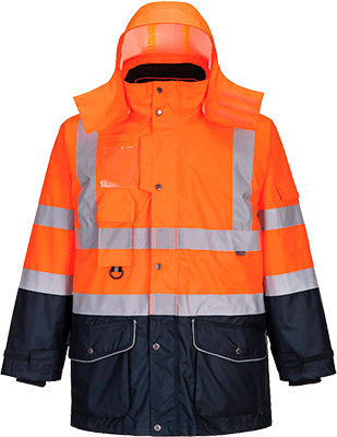 [PWT0426L] PWT0426L - giacca Traffic HI 7 in 1 arancione/navy tg. L
