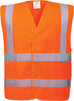 [PWT074XXL/XXXL] PWT074XXL/XXXL - Gilet due bande orizzontali e verticali Hi-Vis arancione xxl/xxxl