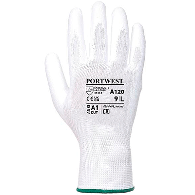 [PWT120WL] PWT120WL - guanti da lavoro nylon bianco tg.L