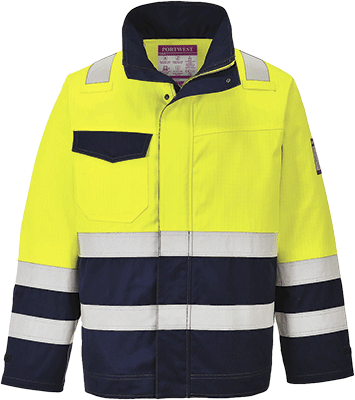 [PWT25M] PWT25M - Giacca Modaflame alta visibilita' giallo/blu navy tg M