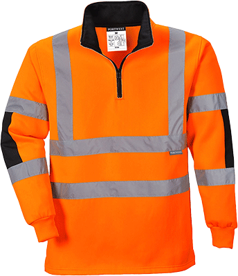 [PWT308L] PWT308L - felpa Rugby HI arancio tg.L