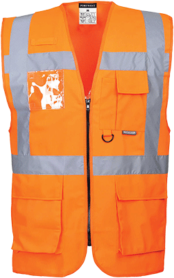 [PWT476L] PWT476L - gilet Executive arancio HI tg.L
