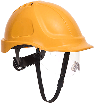 [PWT55Y] PWT55Y - casco da lavoro con visiera giallo