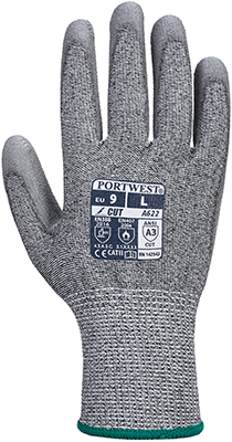 [PWT622L] PWT622L - Guanti palmo PU taglio MR grigio tg.L