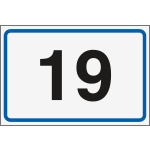 [R1612] R1612 - Cartello rifrangente numero civico 160 per120 (neutro)