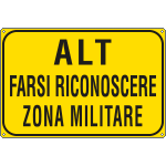 [R5656J] R5656J - Cartello Alt Zona Militare......