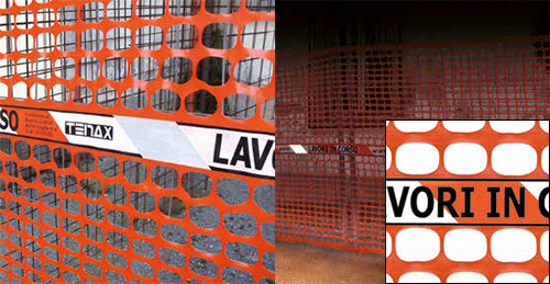 [RC180] RC180 - Rete arancio per cantieri con banda