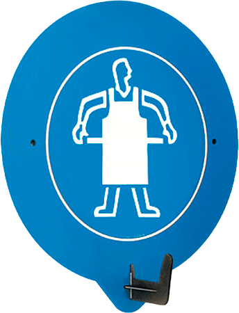 [SBP20C] SBP20C - Gancio a parete per DPI con simbolo GREMBIULE