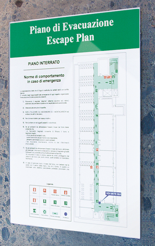 [SECPF] SECPF - targa crystal 300 x 450mm per planimetrie A3(grafica esclusa)