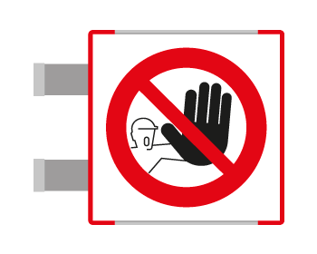 [SEM1312BGC] SEM1312BGC - segnaletica all.Metal profilo ROSSO bifacc.Vietato Accesso