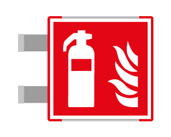 [SEME15107BAC] SEME15107BAC - segnaletica all.Metal profilo ROSSO bifacciale Estintore EN ISO 7010