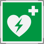 [SEME15156A] SEME15156A - segnaletica all.Metal mono Defibrillatore EN ISO 7010 E010