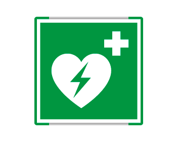[SEME15156GC] SEME15156GC - segnal. all.Metal mono profilo VERDE Defibrillatore  EN ISO 7010 E010